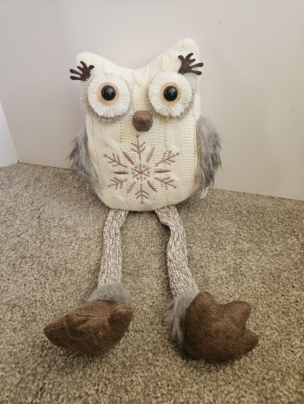 NWT Fabric Owl Shelf Sitter From Cracker Barrel